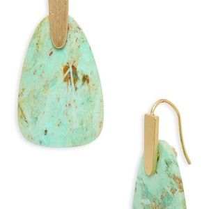 Kendra Scott Marty Drop Earrings in Gold Sea Green